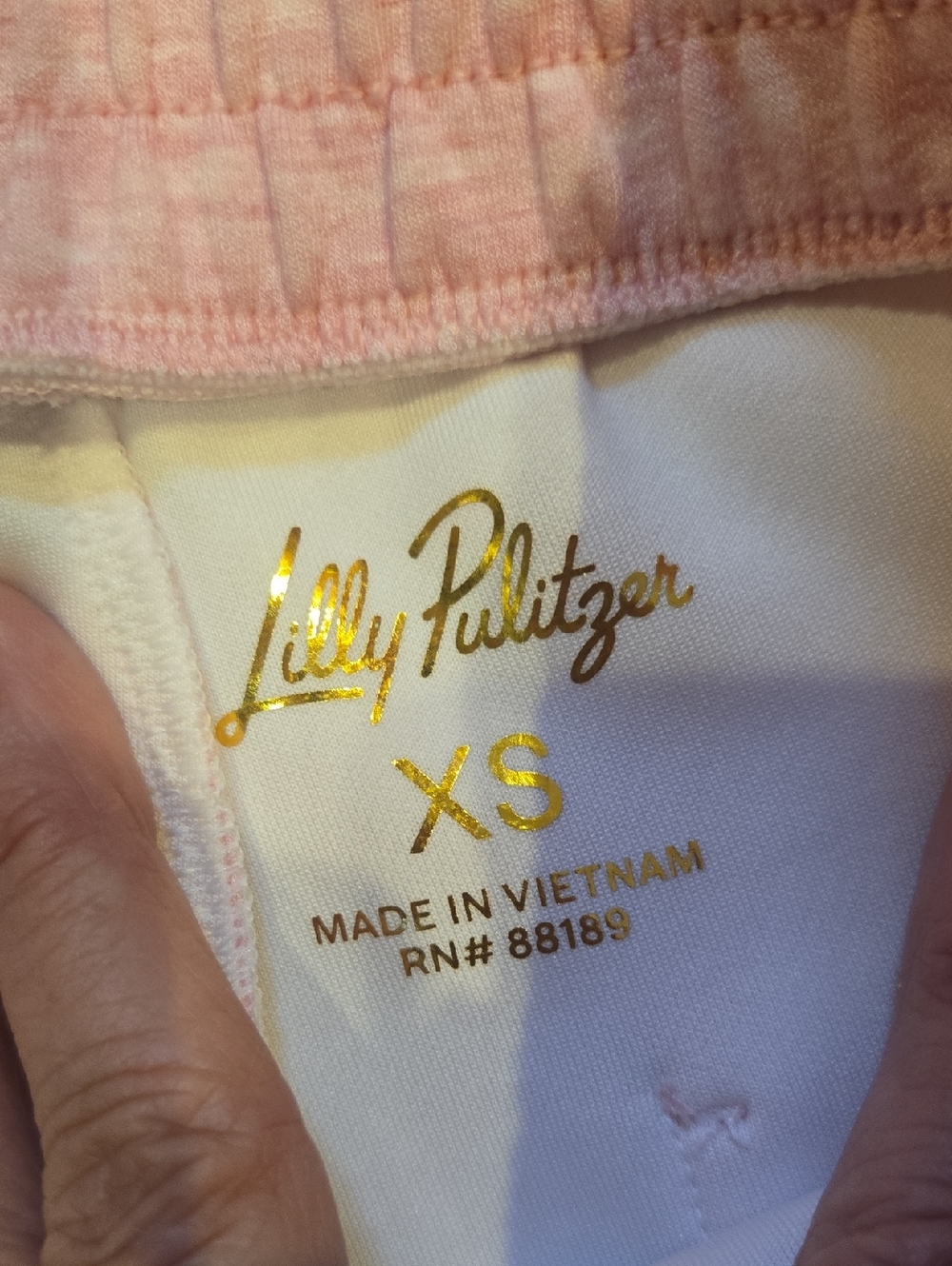 New Lilly Pulitzer Heathered Pink Conch Shell High Rise Galvin UPF 50+ Shorts - Picture 9 of 13